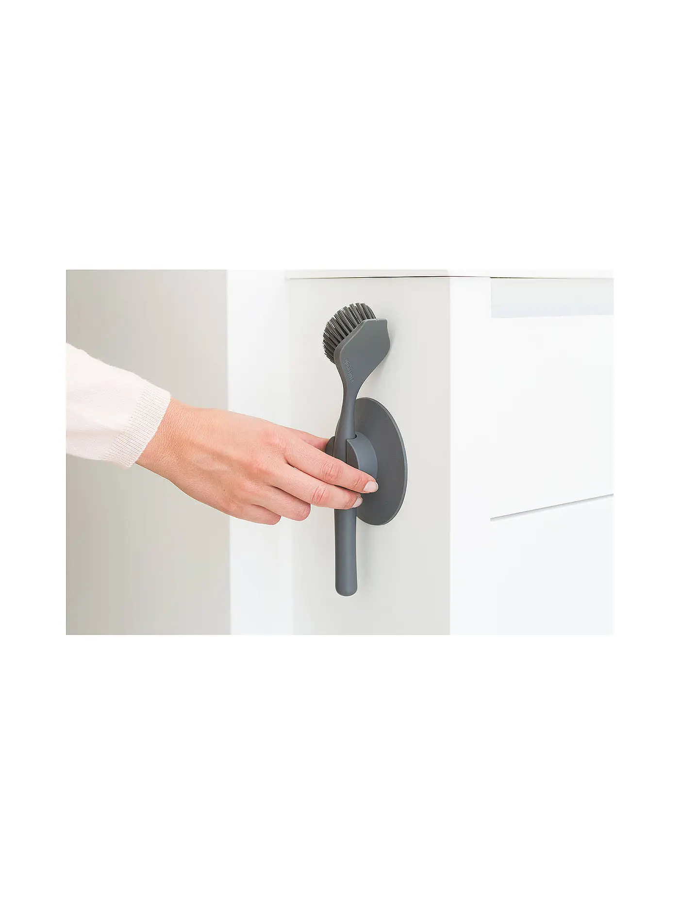 BRABANTIA | Spülbürste mit Saugnapfhalterung Dark Grey | 